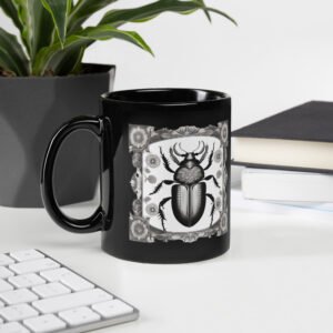 Chrząszcz Black Glossy Mug – Polish