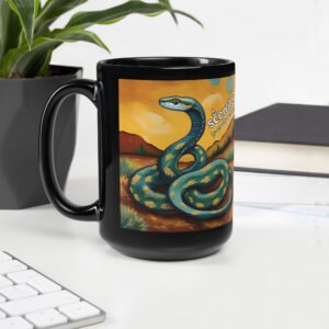 Snake Black Glossy Mug — Salish (Pend d’Oreille Kalispel)