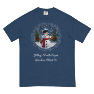 Merry Christmas and Happy New Year Unisex Garment-Dyed Heavyweight T-Shirt – Scottish Gaelic