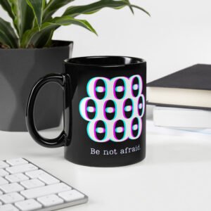 Many-Eyed Seraphim Right-Handed Black Glossy Mug